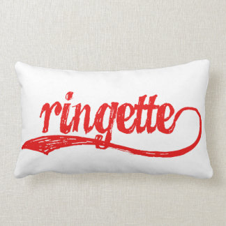 Rectangle Coussin double face de Ringette (rouge/bleu)