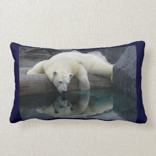Rectangle Coussin d'ours blanc