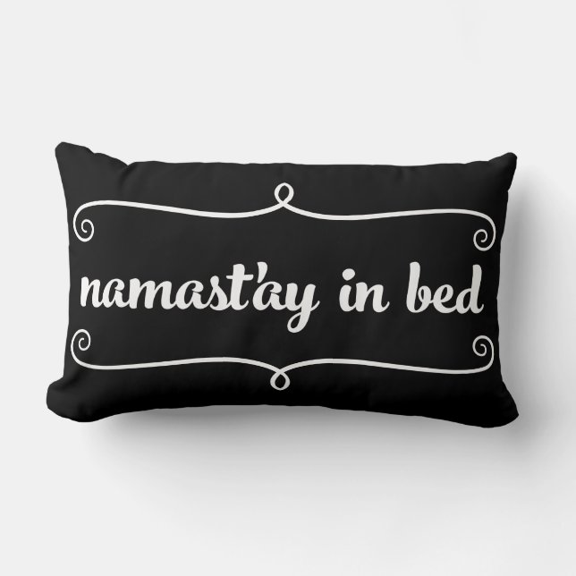 Rectangle Coussin drôle de citation de Namaste (Recto)