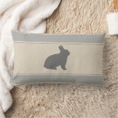 Rectangle Coussin drôle de rayures de lapin (Couverture)