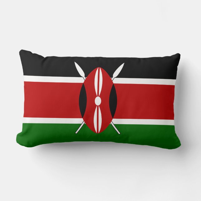 Rectangle Coussin du drapeau du Kenya (Recto)