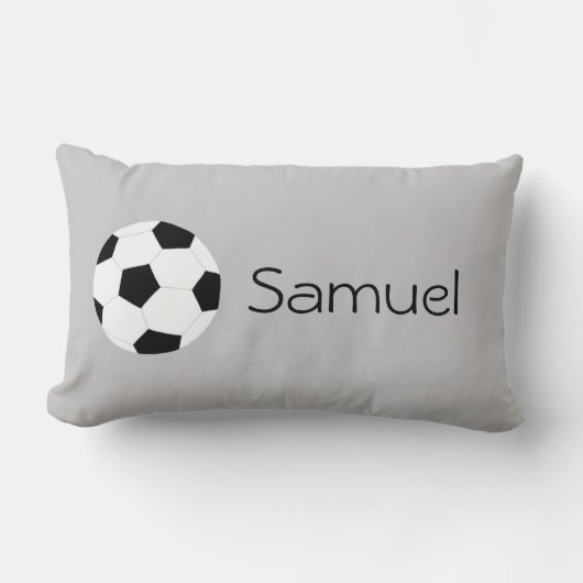 Rectangle Coussin du football : Gris (Recto)