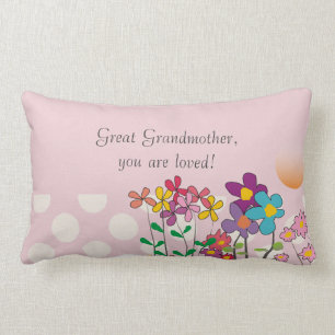 Rectangle Coussin du jour de mère pour l'arrière grand-mè