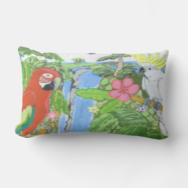 Rectangle Coussin du paradis tropical (Recto)