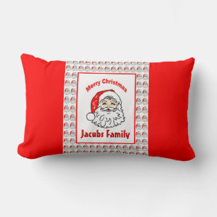 Rectangle Coussin du Père Noël personnalisé