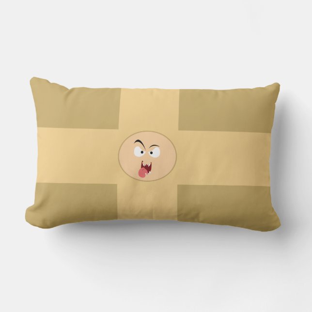 Rectangle Coussin du visage fou (Recto)