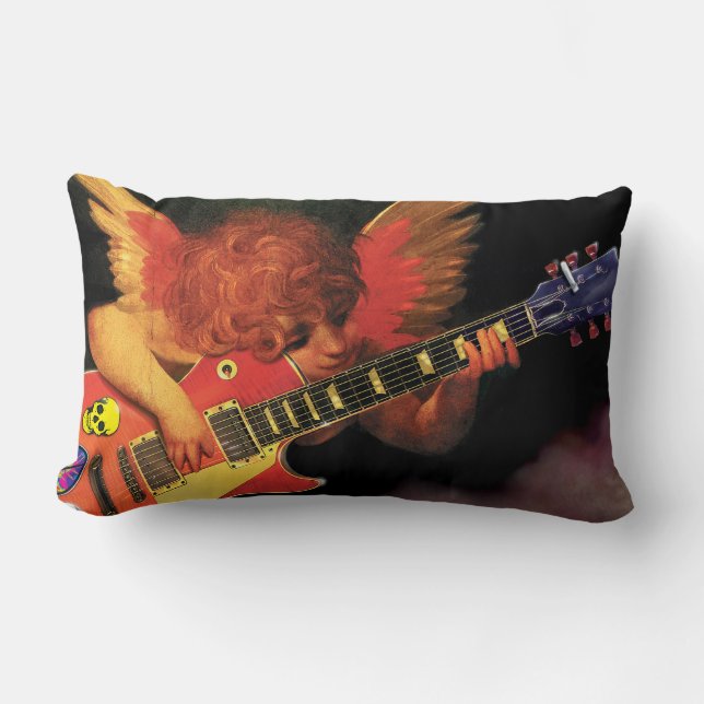 Rectangle Coussin électrique de héros de guitare d'ange (Recto)
