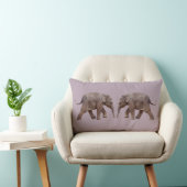 Rectangle Coussin Éléphant de Bébé (Rose Poussiéreux) (Chaise)