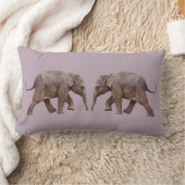 Rectangle Coussin Éléphant de Bébé (Rose Poussiéreux) (Couverture)