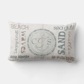 Rectangle Coussin en bois de plage nautique faite sur (Verso)