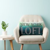 Rectangle Coussin en bois - New York Loft Blue/Green (Chaise)