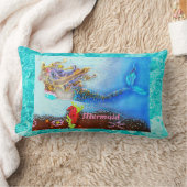Rectangle Coussin en coton personnalisé Mermaid Pastel Océan (Couverture)