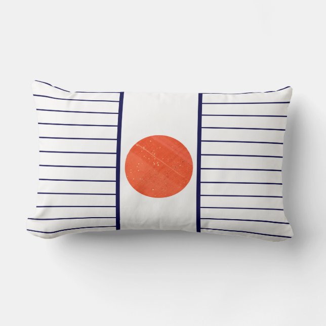 Rectangle Coussin en jade rouge jade cercle texture bleu ban (Recto)