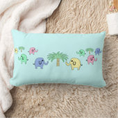 Rectangle Coussin en pastel mignon d'enfants d'éléphants (Couverture)
