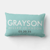 Rectangle Coussin fait sur commande de faire-part de (Verso)