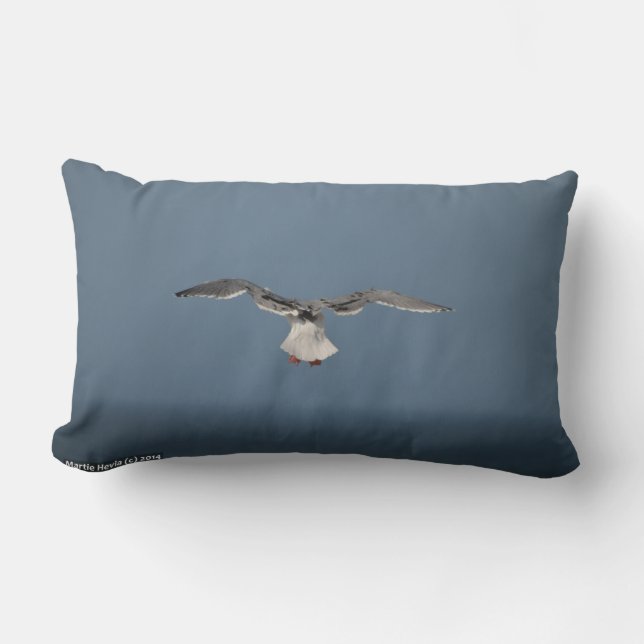 Rectangle Coussin Feuille Seagull (Recto)