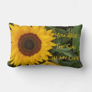 Rectangle Coussin floral de photographie de tournesol de