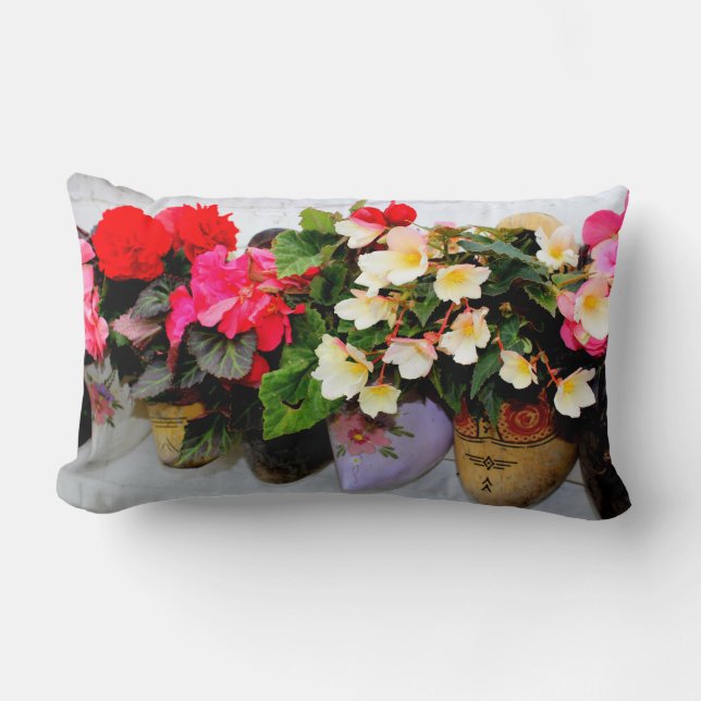 Rectangle Coussin floral d'entrave (Recto)