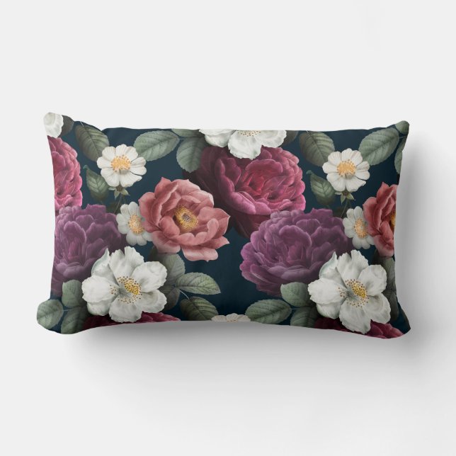 Rectangle Coussin Floral Lumbar (Recto)