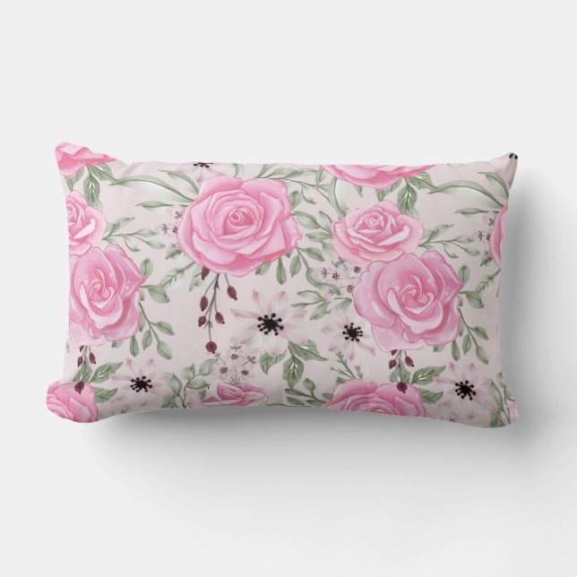 Rectangle Coussin Floral Lumbar (Recto)