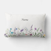 Rectangle Coussin Floral pour la chambre de petite fille. (Recto)