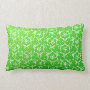 Rectangle Coussin floral tropical - chaux