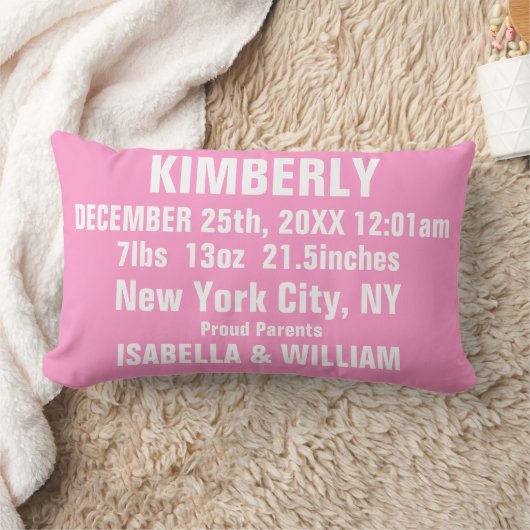 Rectangle Coussin frais superbe personnalisable de bébé (Couverture)