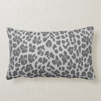 Rectangle Coussin gris élégant de motif d'empreinte de
