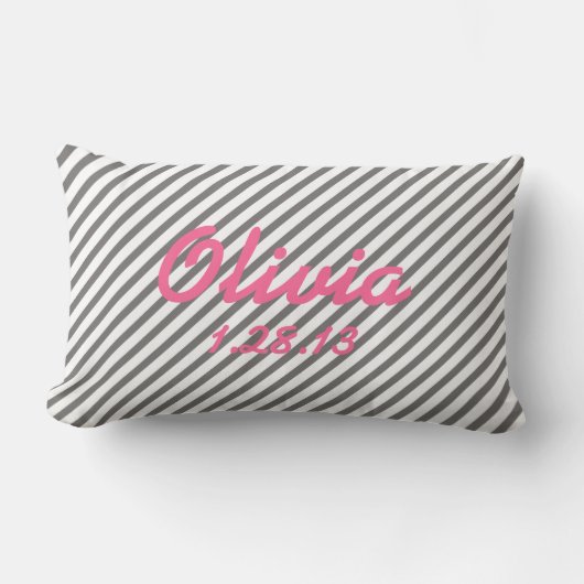 Rectangle Coussin gris et blanc de crèche de date de (Recto)