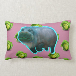 Rectangle Coussin - HIPPOPOTAME AFFAMÉ