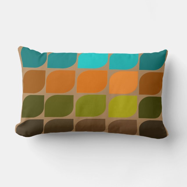 Rectangle Coussin inspiré moderne #52 de la moitié du siècle (Recto)