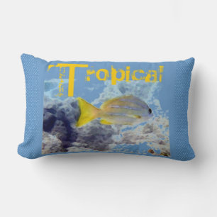Rectangle Coussin jaune de poisson tropical