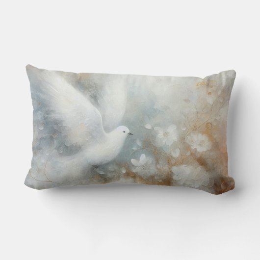 Rectangle Coussin jetable de colombes de mariage (Verso)