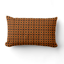 Coussin jeté à motif carré et demi-cercle