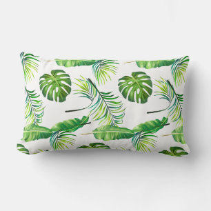 Rectangle Coussin Jeté - Feuilles Tropicales