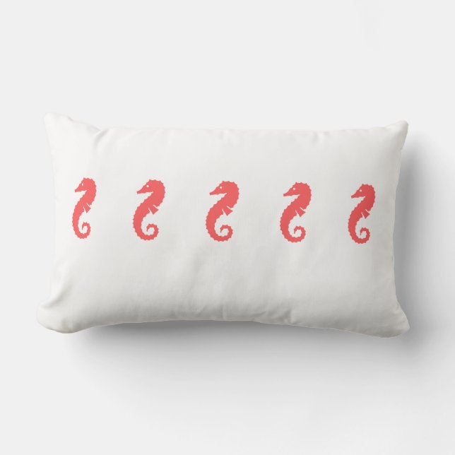 Rectangle Coussin jeté hippocampes (Recto)