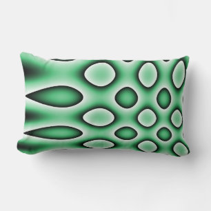 Rectangle Coussin Jeté, Motif Pointillisme Déformé, Vert
