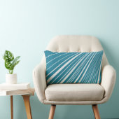 Rectangle Coussin Jeté Rayé Bleu Aqua Blanc (Chaise)
