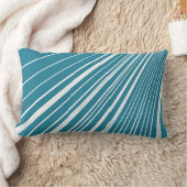 Rectangle Coussin Jeté Rayé Bleu Aqua Blanc (Couverture)