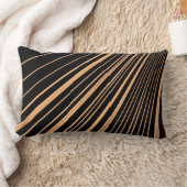 Rectangle Coussin Jeté Rayé Orange Noir (Couverture)