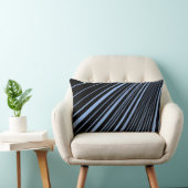 Rectangle Coussin Jeté Rayure Bleu Noir (Chaise)