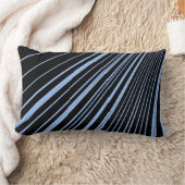 Rectangle Coussin Jeté Rayure Bleu Noir (Couverture)