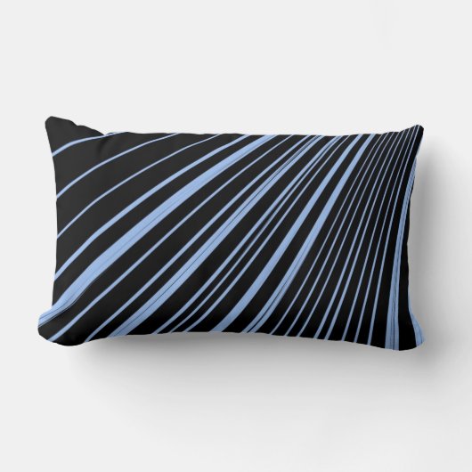 Rectangle Coussin Jeté Rayure Bleu Noir (Recto)