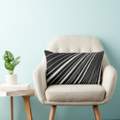 Rectangle Coussin Jeté Rayure Gris Noir (Chaise)