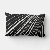 Rectangle Coussin Jeté Rayure Gris Noir (Verso)