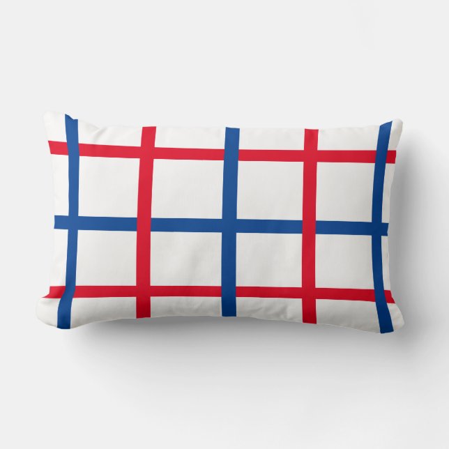 Rectangle Coussin Jeté - Rayures de Grille d'Été Coussin Jet (Recto)