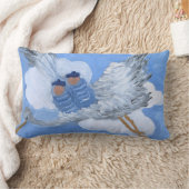 Rectangle Coussin jumeau volant de bébés et de cigogne (Couverture)