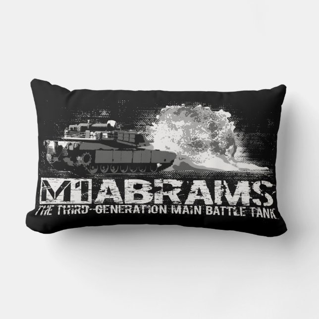 Rectangle Coussin lombaire 13" de polyester de M1 Abrams (Recto)