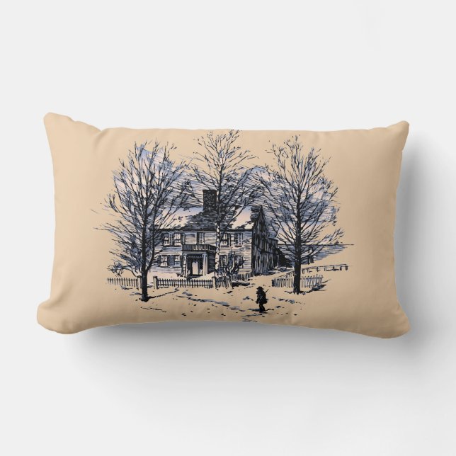 Rectangle Coussin lombaire 13" de polyester d'hiver X.21 " (Recto)