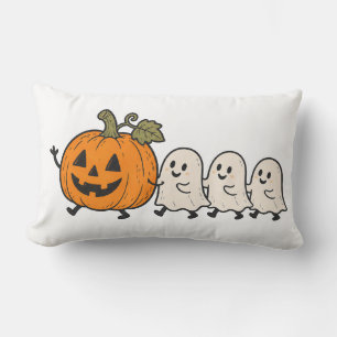 Rectangle Coussin Lombaire Citrouille de défilé de fantômes
